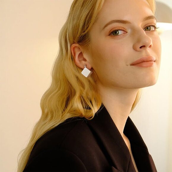 Dainty Gold And Silver Drop Dangle Earrings For Women - Picture 3 of 7